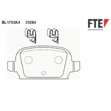 BL1753A4 FTE Комплект тормозных колодок, дисковый тормоз