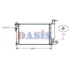 060260N AKS DASIS Радиатор, охлаждение двигателя