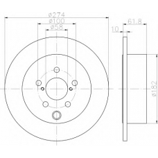 8DD 355 120-341 HELLA Тормозной диск