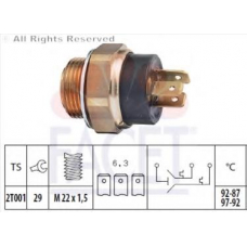 7.5612 FACET Термовыключатель, вентилятор радиатора