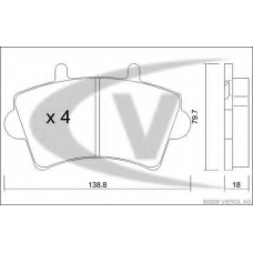 V40-8034 VEMO/VAICO Комплект тормозных колодок, дисковый тормоз