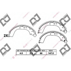 BS1191 DJ PARTS Комплект тормозных колодок