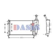 300005N AKS DASIS Радиатор, охлаждение двигателя