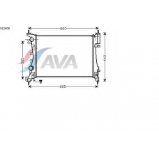 OL2408 AVA Радиатор, охлаждение двигателя