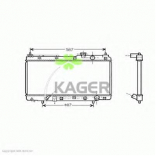 31-0496 KAGER Радиатор, охлаждение двигателя