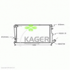 31-3596 KAGER Радиатор, охлаждение двигателя