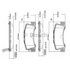 F 03B 150 407 BOSCH Комплект тормозных колодок, дисковый тормоз