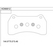 KD66812 ASIMCO Комплект тормозных колодок, дисковый тормоз