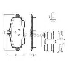 0 986 TB2 322 BOSCH Комплект тормозных колодок, дисковый тормоз