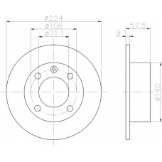 8DD 355 103-011 HELLA Тормозной диск