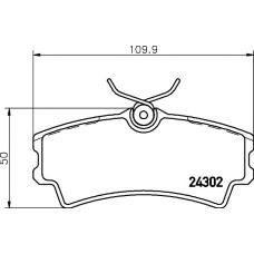 8DB 355 006-821 HELLA PAGID Комплект тормозных колодок, дисковый тормоз