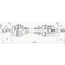 DRS6252.00 OPEN PARTS Приводной вал