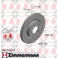200.2526.52 ZIMMERMANN Тормозной диск
