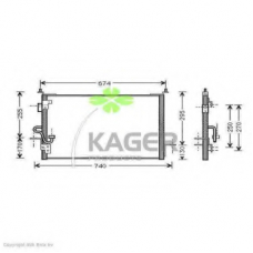 94-5952 KAGER Конденсатор, кондиционер