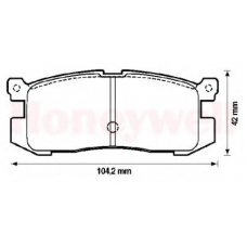 572169B BENDIX Комплект тормозных колодок, дисковый тормоз