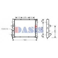 181250N AKS DASIS Радиатор, охлаждение двигателя