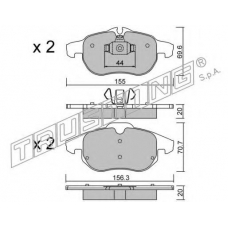 556.0 TRUSTING Комплект тормозных колодок, дисковый тормоз