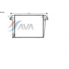 BW2061 AVA Радиатор, охлаждение двигателя