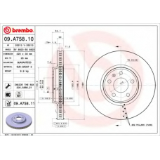 09.A758.10 BREMBO Тормозной диск