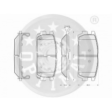 12190 OPTIMAL Комплект тормозных колодок, дисковый тормоз