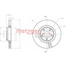 6110542 METZGER Тормозной диск