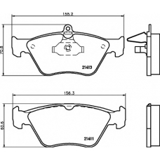 8DB 355 007-731 HELLA PAGID Комплект тормозных колодок, дисковый тормоз