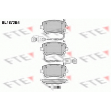 BL1872B4 FTE Комплект тормозных колодок, дисковый тормоз