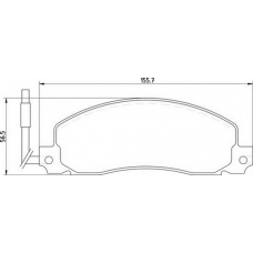 363700209000 MAGNETI MARELLI Комплект тормозных колодок, дисковый тормоз