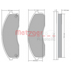 1170670 METZGER Комплект тормозных колодок, дисковый тормоз