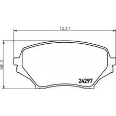 8DB 355 006-771 HELLA Комплект тормозных колодок, дисковый тормоз