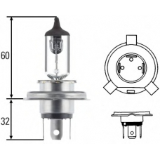 8GJ 002 525-511 HELLA Лампа накаливания, фара дальнего света; лампа нака