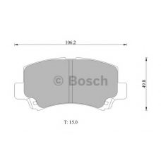 0 986 AB1 460 BOSCH Комплект тормозных колодок, дисковый тормоз