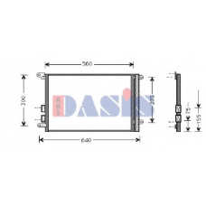 012280N AKS DASIS Конденсатор, кондиционер