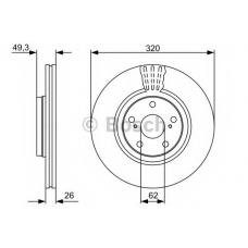 0 986 479 562 BOSCH Тормозной диск