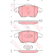 GDB1605 TRW Комплект тормозных колодок, дисковый тормоз