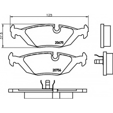 8DB 355 006-041 HELLA PAGID Комплект тормозных колодок, дисковый тормоз