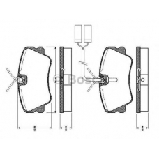 0 986 TB2 585 BOSCH Комплект тормозных колодок, дисковый тормоз