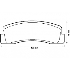 571265B BENDIX Комплект тормозных колодок, дисковый тормоз