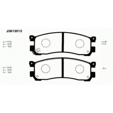 J3613013 NIPPARTS Комплект тормозных колодок, дисковый тормоз