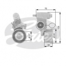 T43137 GATES Натяжной ролик, ремень грм