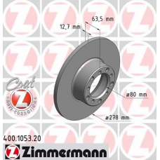 400.1053.20 ZIMMERMANN Тормозной диск