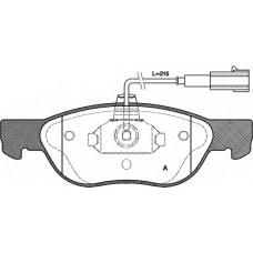 BPA0587.21 OPEN PARTS Комплект тормозных колодок, дисковый тормоз