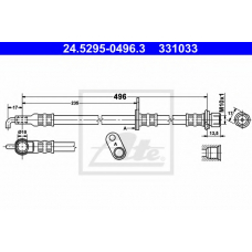 24.5295-0496.3 ATE Тормозной шланг