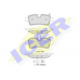 181812 ICER Комплект тормозных колодок, дисковый тормоз