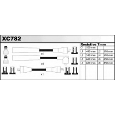 XC782 QUINTON HAZELL Комплект проводов зажигания