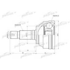 PCV6893 PATRON Шарнир, приводной вал