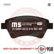 13046038152N-SET-MS MASTER-SPORT Комплект тормозных колодок, дисковый тормоз