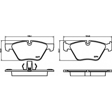 8DB 355 014-351 HELLA Комплект тормозных колодок, дисковый тормоз