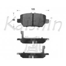 D5144 KAISHIN Комплект тормозных колодок, дисковый тормоз