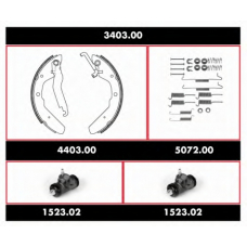 3403.00 ROADHOUSE Комплект тормозов, барабанный тормозной механизм